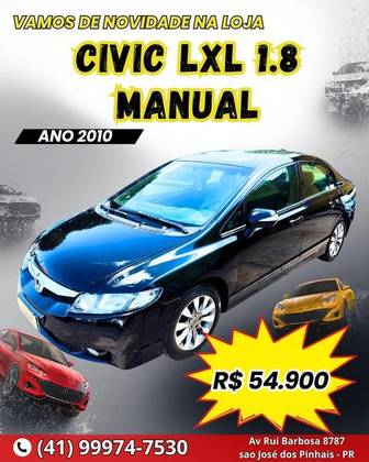 HONDA CIVIC 1.8 LXL 16V FLEX 4P MANUAL HONDA CIVIC 1.8 LXL 16V FLEX 4P MANUAL